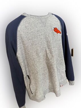 Nike NFL Denver Broncos Gray Navy Blue Embroidered Sweatshirt. Size XL